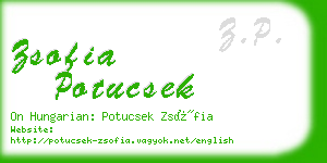 zsofia potucsek business card